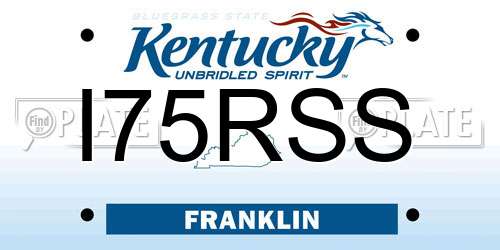 I75RSS Kentucky License Plate