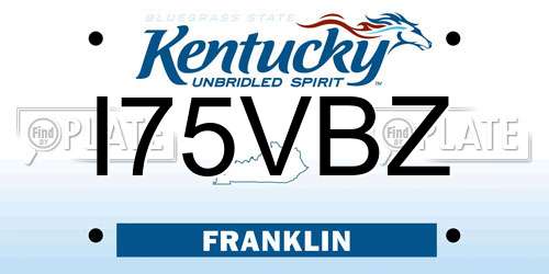 I75VBZ Kentucky License Plate