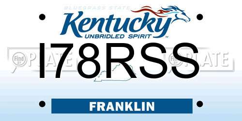 I78RSS Kentucky License Plate