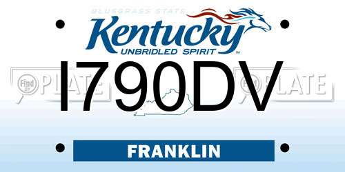 I790DV Kentucky License Plate