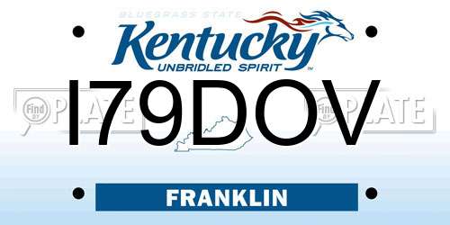 I79DOV Kentucky License Plate