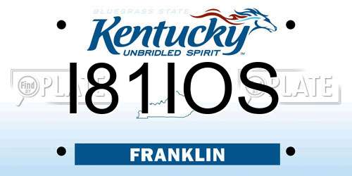 I81IOS Kentucky License Plate