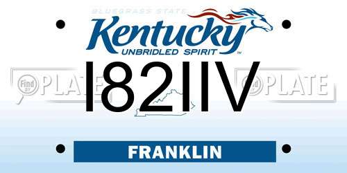 I82IIV Kentucky License Plate