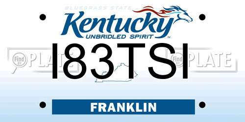 I83TSI Kentucky License Plate