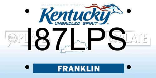 I87LPS Kentucky License Plate