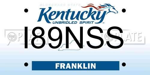 I89NSS Kentucky License Plate