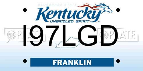 I97LGD Kentucky License Plate