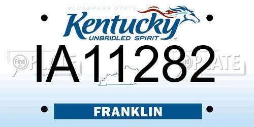 IA11282 Kentucky License Plate