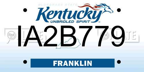 IA2B779 Kentucky License Plate