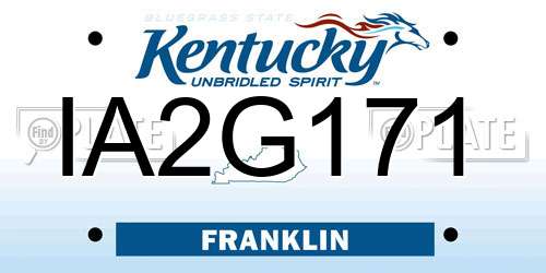 IA2G171 Kentucky License Plate