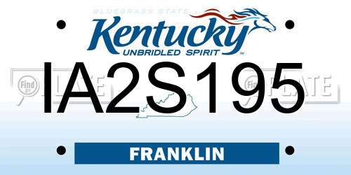 IA2S195 Kentucky License Plate
