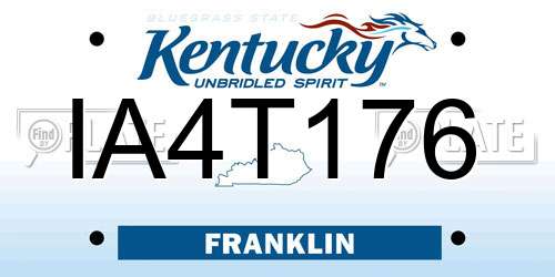 IA4T176 Kentucky License Plate