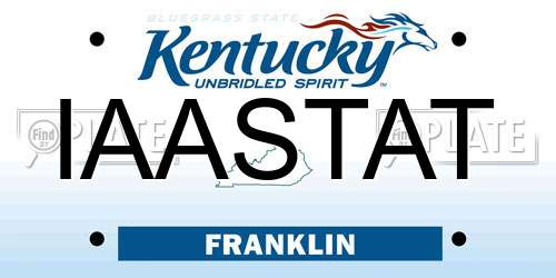IAASTAT Kentucky License Plate