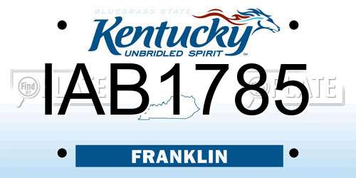 IAB1785 Kentucky License Plate