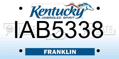 IAB5338 Kentucky License Plate