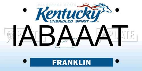 IABAAAT Kentucky License Plate