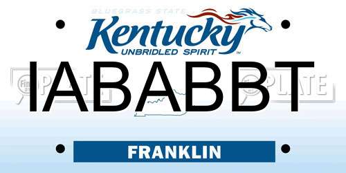 IABABBT Kentucky License Plate