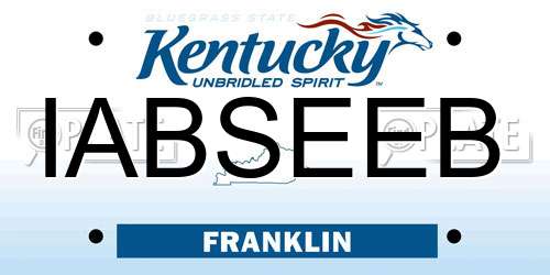 IABSEEB Kentucky License Plate