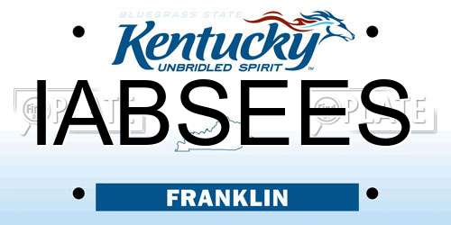 IABSEES Kentucky License Plate