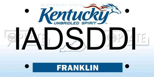 IADSDDI Kentucky License Plate