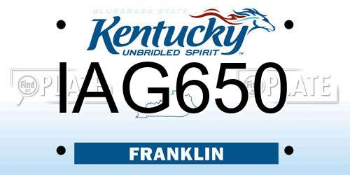 IAG650 Kentucky License Plate