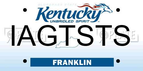 IAGTSTS Kentucky License Plate