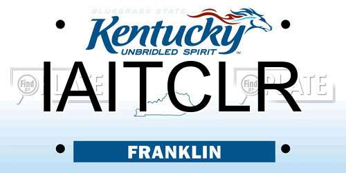 IAITCLR Kentucky License Plate