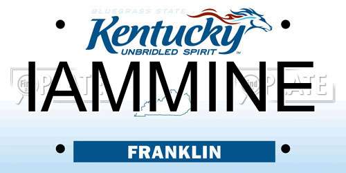IAMMINE Kentucky License Plate