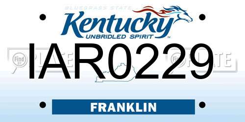 IAR0229 Kentucky License Plate