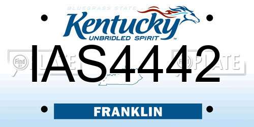 IAS4442 Kentucky License Plate