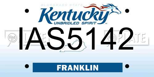 IAS5142 Kentucky License Plate
