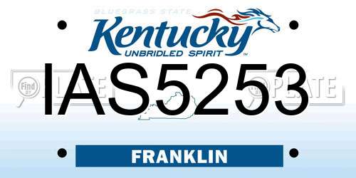 IAS5253 Kentucky License Plate