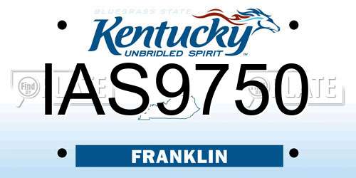 IAS9750 Kentucky License Plate
