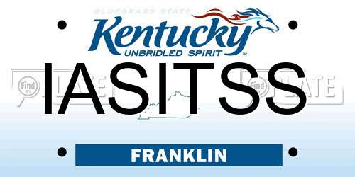 IASITSS Kentucky License Plate