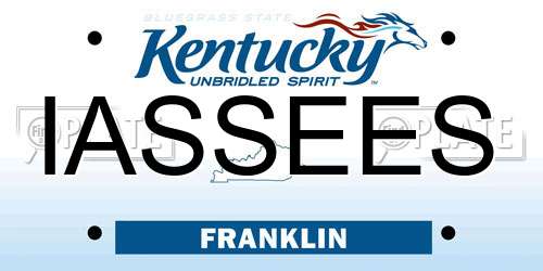 IASSEES Kentucky License Plate