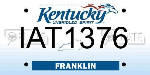 IAT1376 Kentucky License Plate