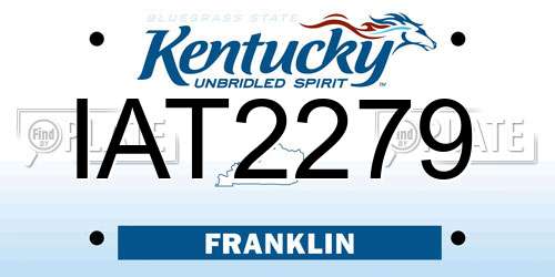 IAT2279 Kentucky License Plate
