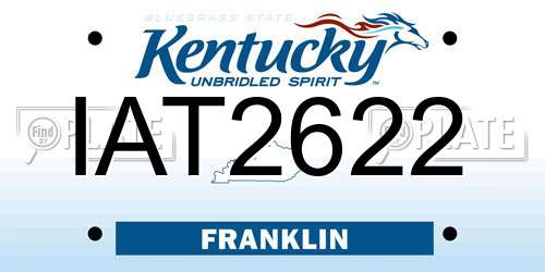IAT2622 Kentucky License Plate