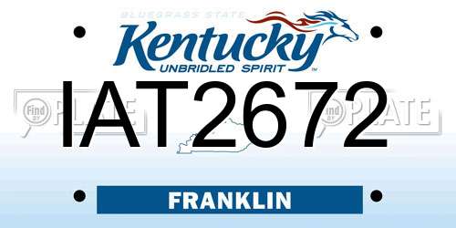 IAT2672 Kentucky License Plate