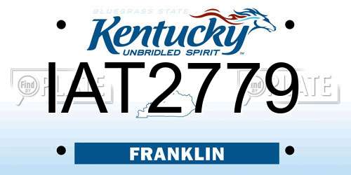 IAT2779 Kentucky License Plate