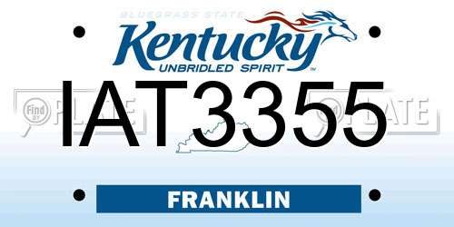 IAT3355 Kentucky License Plate