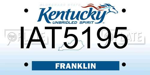IAT5195 Kentucky License Plate