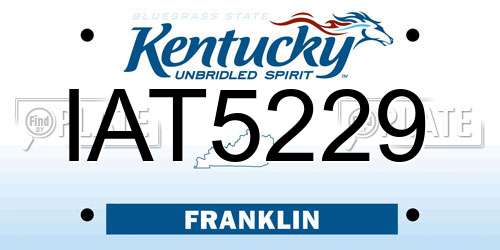 IAT5229 Kentucky License Plate