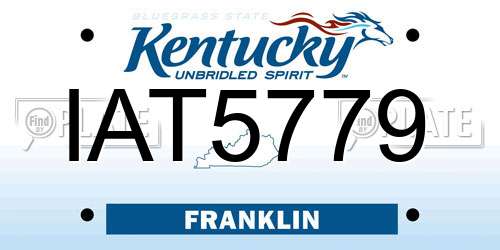 IAT5779 Kentucky License Plate