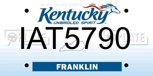 IAT5790 Kentucky License Plate