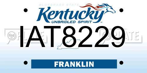 IAT8229 Kentucky License Plate