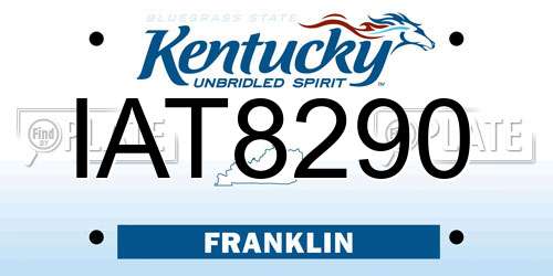 IAT8290 Kentucky License Plate