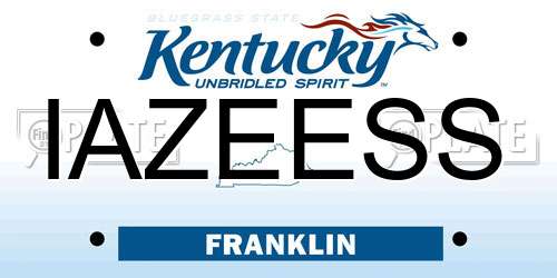 IAZEESS Kentucky License Plate