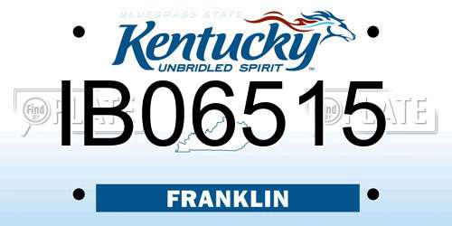 IB06515 Kentucky License Plate