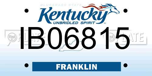 IB06815 Kentucky License Plate